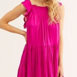 Free People Intimately NWT Want Your Love Mini Dress Deep Orchid Size Medium
